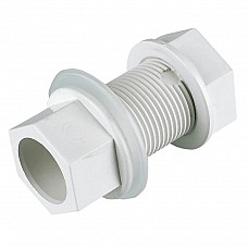 Floplast 21.5mm Overflow Tank Connector Straight - White