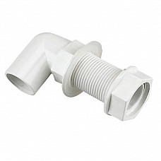 Floplast 21.5mm Overflow Tank Connector 90° - White