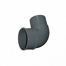 68mm Grey Round 90º Downpipe Bend - RB1G