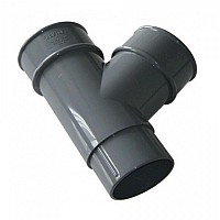 68mm Grey Round Downpipe Branch - RY1G