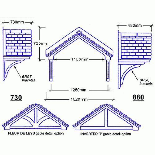 The Cheltenham GRP Over Door Canopy White