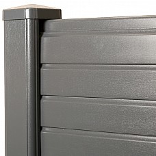 Grey Woodgrain Interlocking Panels - PVC Fence Gravel Board