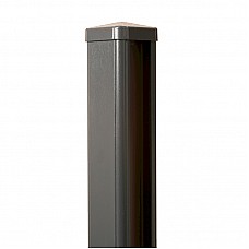 8' Anthracite Grey Woodgrain Effect PVC Fence Post