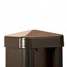 Black Woodgrain Effect PVC Fence Post Cap