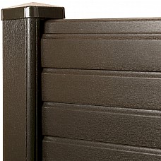 Black Interlocking PVC Fence Panel Gravel Board