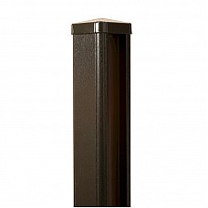 8' Black Woodgrain Effect PVC Fence Post