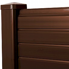 Brown PVCu Plastic 12inch 300mm High Garden fence Gravel Boards