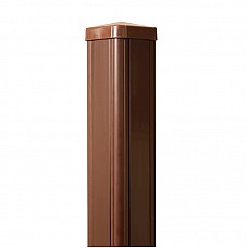 Brown In-line Fence Posts with Metal Inserts - 8-Foot Length (110mm x 110mm)