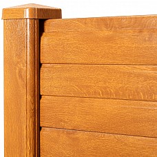 Golden Oak Fence Panels UPVC  Gravel Board