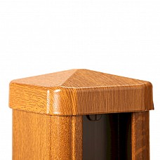 Golden Oak Woodgrain Effect PVC Fence Post Cap