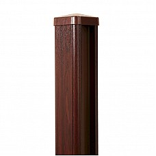 8' Rosewood Woodgrain Effect PVC Fence Post