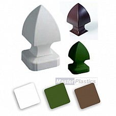 Gothic Decorative Post Cap - Fits In-line & Corner Posts (Available in Brown, Green, or White)