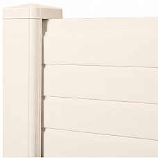 White PVCu Plastic 12inch 300mm High Garden Fence Panels