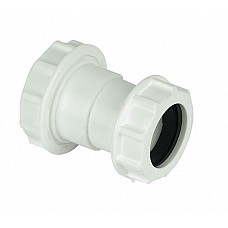 40mm x 32mm Compression Reducer - White Polypropylene