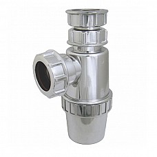Floplast 32mm 'Chrome' Style Telescopic Bottle Trap with 76mm Seal – Premium Chrome Finish for Waste Plumbing