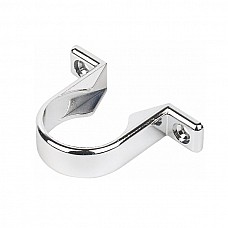 Floplast 32mm 'Chrome' Style Pipe Clip - Pack of 3 – Stylish Chrome Finish for Waste Plumbing