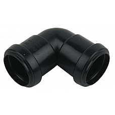Floplast 32mm Waste Pipe Knuckle 90° Bend - Black