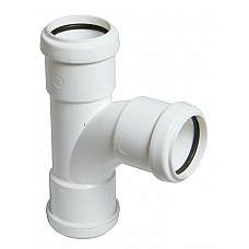 Floplast 32mm Plastic Tee - White