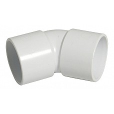 Floplast 50mm 135° Solvent Weld Bend - White Polypropylene