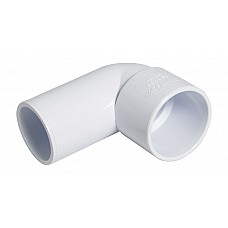 Floplast 50mm 90° Conversion Bend - White Polypropylene Solvent Weld