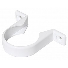 50mm Solvent Weld Pipe Clip - White Polypropylene Fitting