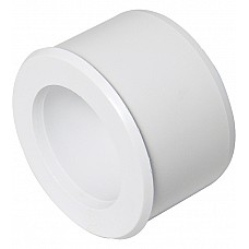 Floplast 50mm x 40mm Solvent Weld Reducer - White Polypropylene