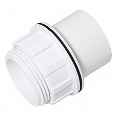 32mm Solvent Weld Tank Connector - White