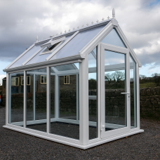 Ultimate UPVC Greenhouse 6' x 9' – Double-Glazed with Decorative Cresting and Customization