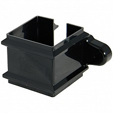 65mm Black Classic Square Downpipe Clip - With Lugs
