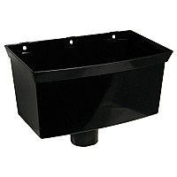 Floplast Black Gutter Hopper – Universal for 65mm Square or 68mm Round Downpipes