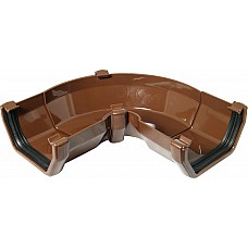 114mm Brown Square Gutter Adjustable Angle 50° - 156° | Flexible Gutter Joint