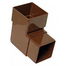 65mm Brown Square 90º Downpipe Bend | Durable Downpipe Offset