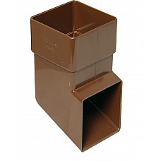 65mm Brown Square Downpipe Shoe | Downpipe Spout for Efficient Water Flow