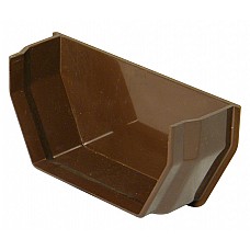 114mm Brown Square Gutter Internal Stop End