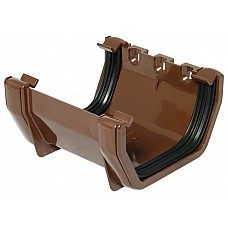 114mm Brown Square Gutter Union Joint | Secure Gutter Connection