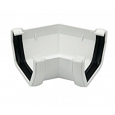 114mm White Square 135º Gutter Bend | Internal & External Corner Joint
