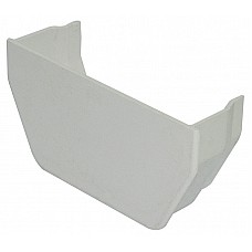 114mm White Square Gutter Internal Stop End | Secure End Cap for Union Joints