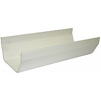 White Square 4m Gutter | Gloss White 114mm x 60mm Gutter for Efficient Drainage