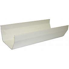 White Square 4m Gutter | Gloss White 114mm x 60mm Gutter for Efficient Drainage