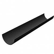 Polypipe 150mm x 4m Black Half Round Industrial Gutter