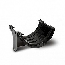 Polypipe 150mm Black Half Round Gutter Union for Industrial Gutter System