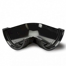 Polypipe 150mm Black Half Round 90º Angle for Industrial Gutter System