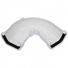 114mm White Square Gutter Adjustable Angle 50° - 156° | Flexible Corner Joint for Custom Angles