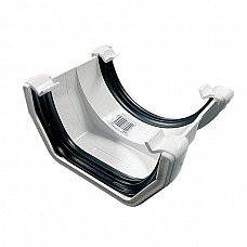 114mm White Square to 112mm Half Round Gutter Adapter