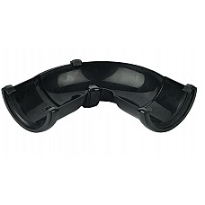 112mm Black Half-Round Gutter - 50º to 156º Adjustable Angle for Custom Corners