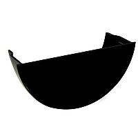 112mm Black Half-Round Gutter - Internal Stop End for Union Joints & Outlets