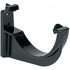 112mm Black Half-Round Gutter Fascia Bracket – Durable Gloss Finish 