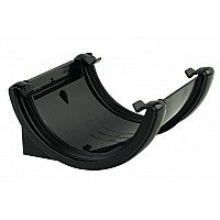 112mm Black Half Round Gutter Union / Joint