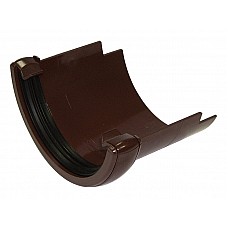 112mm Brown Half Round to Cast Iron Gutter Adapter - Aquaflow