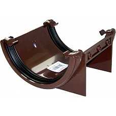 112mm Brown Half Round Gutter Union Joint - Aquaflow